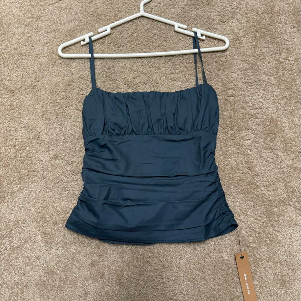 Reformation Tiana Top in slate blue